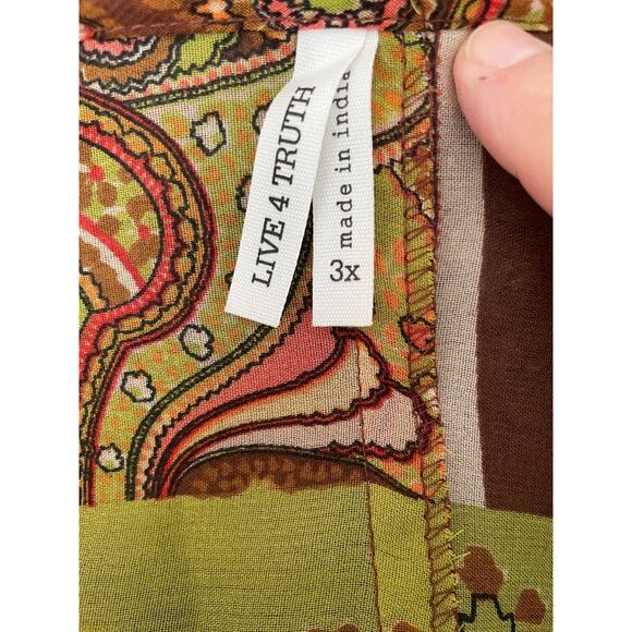 Live 4 Truth Boho‎ Kimono Cardigan Sz 3X Sheer Duster Coachella Festival Hippie - Picture 5 of 7